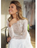 Two Piece Sequined Lace Beaded Wedding Dress